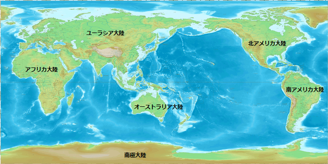 世界の大陸 - 国立個別指導塾 世界地図